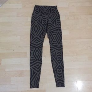 Army green & black high waisted Lululemon pants